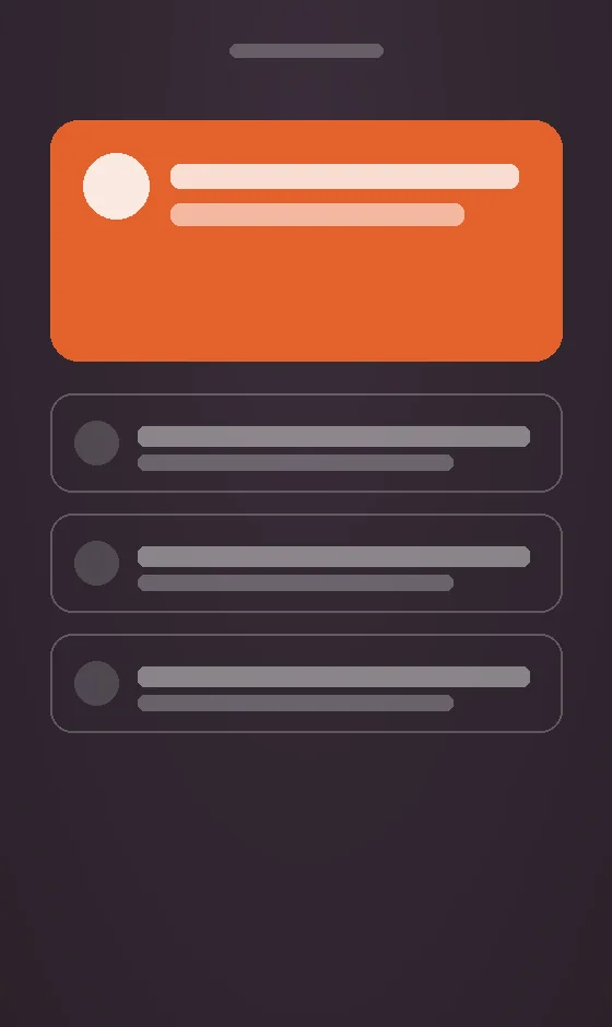 Mobile app UI mockup